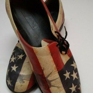 Icon Art to Wear Handpainted Americana Leather 9.5